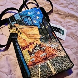 Blue and Orange Scenic Crossbody Bag